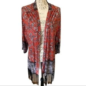 OLIVE TREE BOHEMIAN KIMONO SIZE LARGE